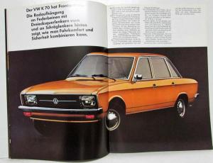 1971 VW Der K70 Sales Brochure - REVISED 12/70 - German Text