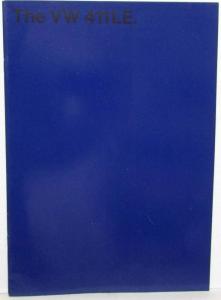 1971 Volkswagen The VW 411LE Dark Blue Cover Sale Brochure - UK Market