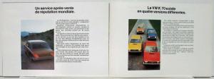 1971 VW K70 The Car Designed to Your Wishes Sales Brochure - French Text