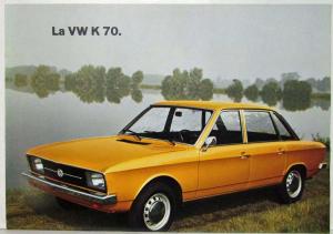 1971 VW K70 Sales Brochure - French Text