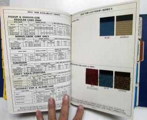 1978 Chevrolet Truck Dealer Data Book Facts Specs Pickup El Camino Blazer HD