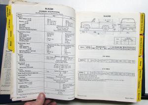 1974 Chevrolet Truck Dealer Data Book Facts Specs Pickup El Camino Blazer HD