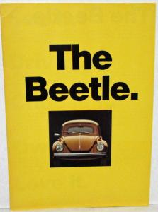 1972 Volkswagen The VW Beetle Yellow Cover Sale Brochure