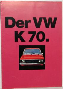 1972 VW Der K70 Pink Cover Sales Brochure