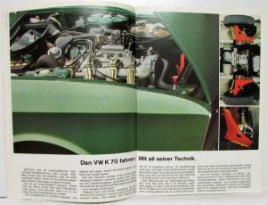 1972 VW Der K70 Pink Cover Sales Brochure