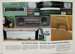 1972 VW Der K70 Pink Cover Sales Brochure