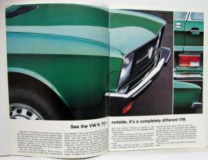 1972 Volkswagen VW K70 Pink Cover Sales Brochure