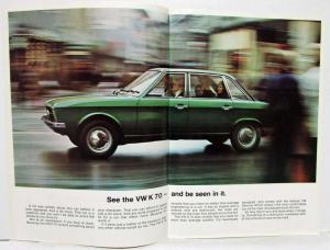 1972 Volkswagen VW K70 Pink Cover Sales Brochure