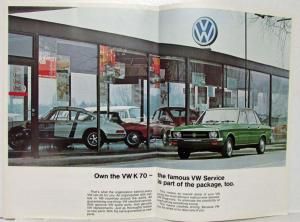 1972 Volkswagen VW K70 Pink Cover Sales Brochure