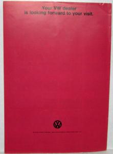 1972 Volkswagen VW K70 Pink Cover Sales Brochure