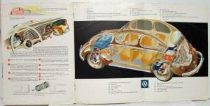 1954 Volkswagen Beetle Sales Brochure Sedans Sun Roof and Convertible