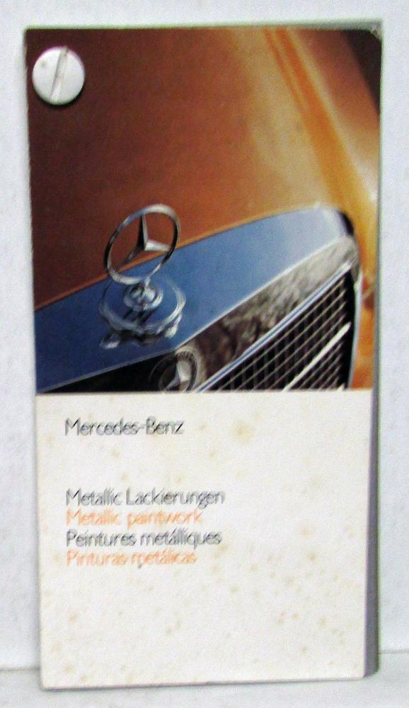 19721973 MercedesBenz Dealer Paint Chip Samples Booklet Metallic Colors