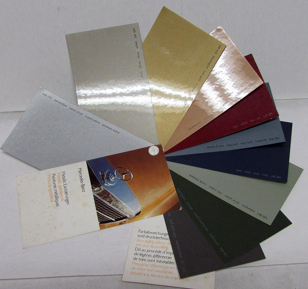 19721973 MercedesBenz Dealer Paint Chip Samples Booklet Metallic Colors