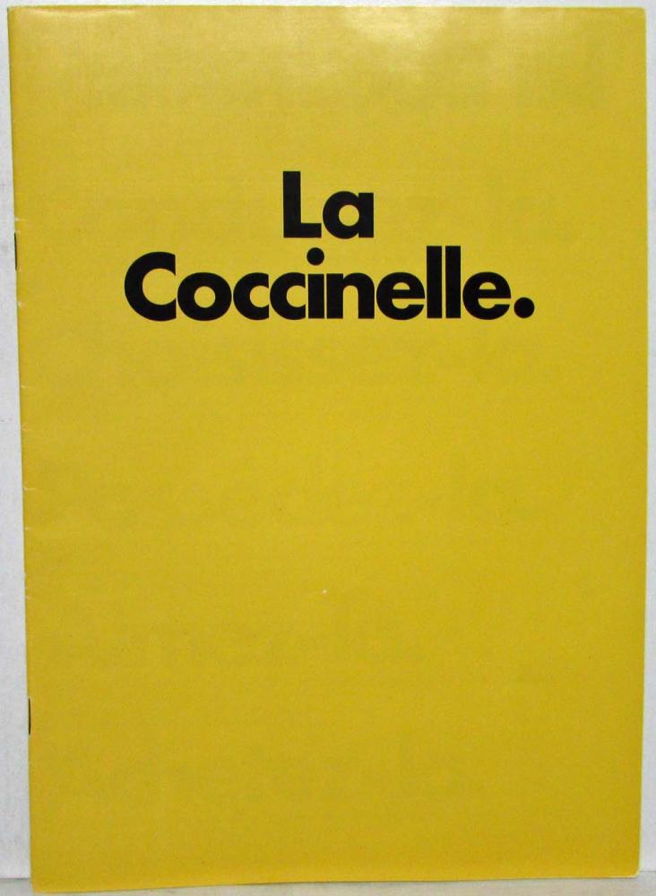 1973 VW Beetle La Coccinelle Sales Brochure - French Text