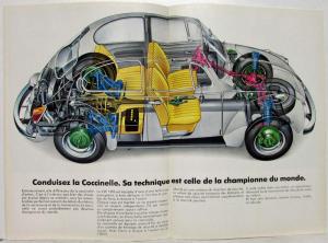 1973 VW Beetle La Coccinelle Sales Brochure - French Text