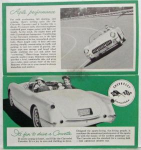 1954 Chevrolet Corvette Dealer Sales Brochure Original Not Repro Sports Car