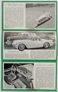 1954 Chevrolet Corvette Dealer Sales Brochure Original Not Repro Sports Car