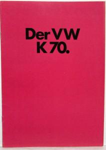 1973 VW Der K70 Pink Cover Sales Brochure