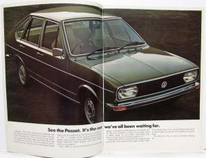 1973 VW The Passat Orange Cover Sales Brochure - Right-hand Drive