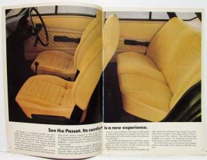 1973 VW The Passat Orange Cover Sales Brochure - Right-hand Drive
