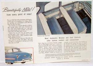 1954 Chevrolet Bel Air Two Ten One Fifty Convertible Color Sales Folder Original