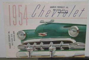 1954 Chevrolet Bel Air Two Ten One Fifty Convertible Color Sales Folder Original