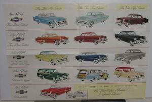 1954 Chevrolet Bel Air Two Ten One Fifty Convertible Color Sales Folder Original