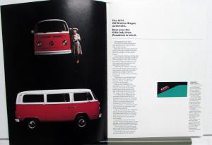 1973 Volkswagen Station Wagon Bus Campmobile Dealer Sales Brochure Original