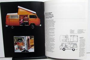 1973 Volkswagen Station Wagon Bus Campmobile Dealer Sales Brochure Original