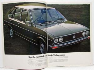 1974 VW Passat Orange Cover Sales Brochure - UK Market