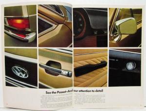 1974 VW Passat Orange Cover Sales Brochure - UK Market