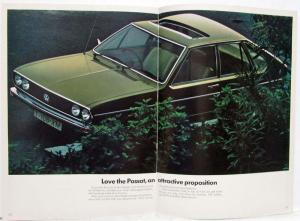 1974 VW Passat Orange Cover Sales Brochure - UK Market