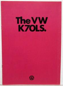 1974 VW K70LS Sales Brochure - UK Market