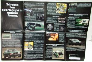 1974 VW Scirocco Een Sportcoupe in Optima Forma Sales Folder/Poster - Dutch Text