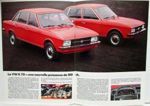 1974 VW Range Sales Brochure - French Text