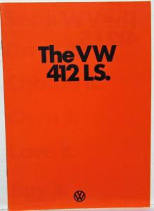 1974 VW 412LS Orange Cover Sales Brochure - UK Market Right-Hand Drive