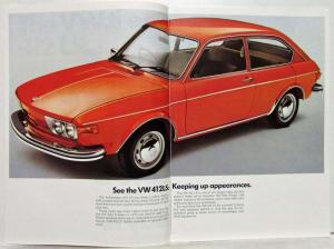 1974 VW 412LS Orange Cover Sales Brochure - UK Market Right-Hand Drive