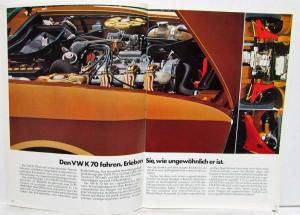 1974 VW Der K70 Sales Brochure - German Text