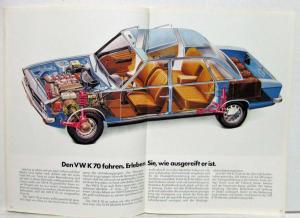 1974 VW Der K70 Sales Brochure - German Text