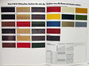 1974 VW Der K70 Sales Brochure - German Text