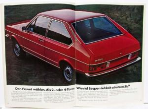 1974 VW The Passat Sales Brochure - German Text