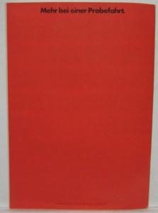 1974 VW The Passat Sales Brochure - German Text