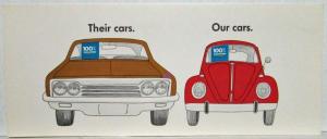 1974 VW Theirs and Ours 16 Point Used Car Inspection Sales Brochure