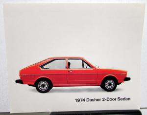 1974 VW Dasher 2-Door Sedan Spec Sheet