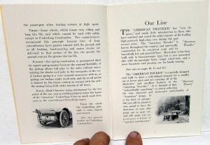 1912 The American Motors Underslung Dealer Brochure Traveler Roadster Scout