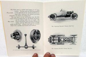 1912 The American Motors Underslung Dealer Brochure Traveler Roadster Scout