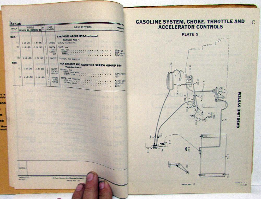 1937 Studebaker Truck Dealer Master Parts Catalog Book J20 J25 Models