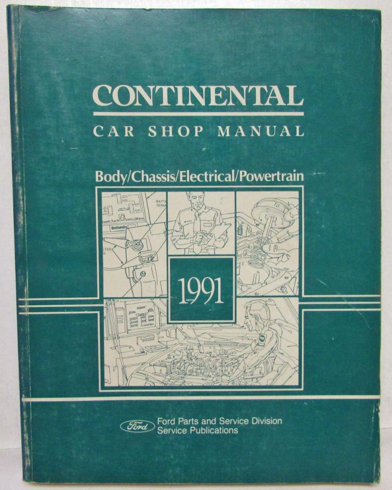 1991 Lincoln Continental Service Shop Repair Manual