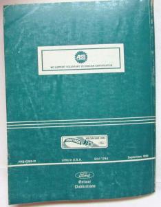 1991 Lincoln Continental Service Shop Repair Manual