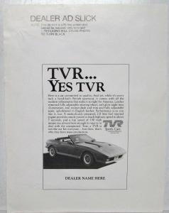 1985 TVR Ad Slick